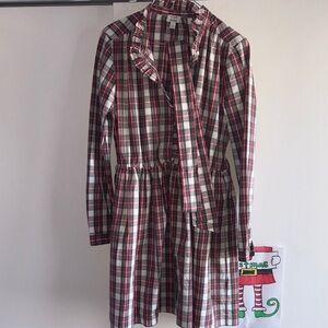 J Crew Red and Black Plaid Dress